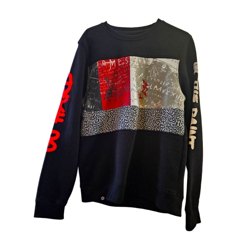 Akademiks Crewneck Graffiti Sweatshirt - Men's Size M